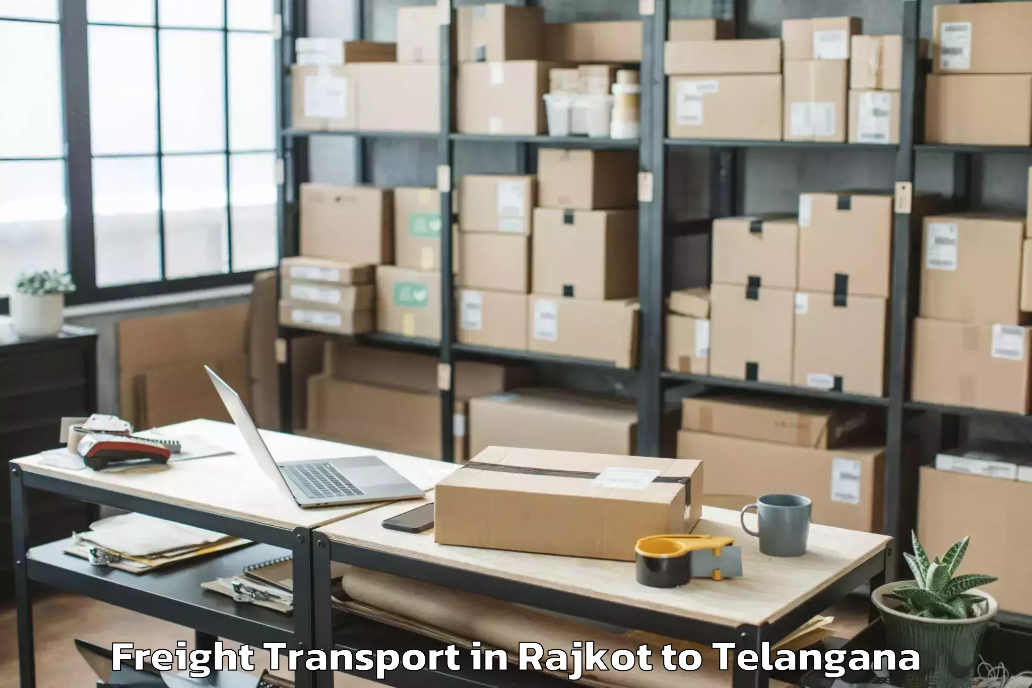 Rajkot to Telangana University Nizamabad Freight Transport